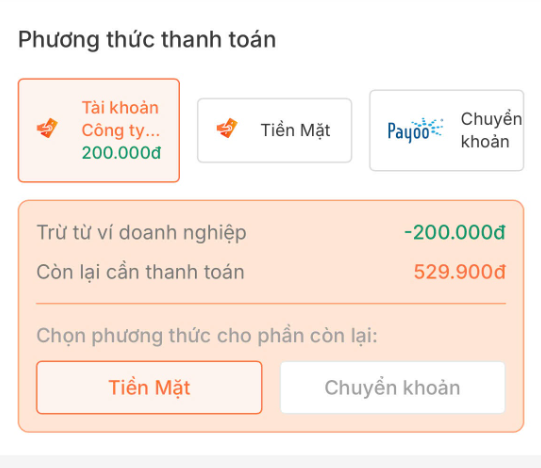 Thanh toán phần còn lại